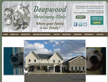 Tablet Screenshot of deepwoodveterinaryclinic.com